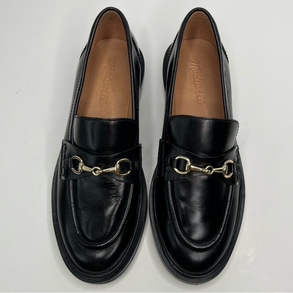 Madewell The Vernon Bit Hardware Loafer in Leather in True Black Size 6 - Picture 8 of 15